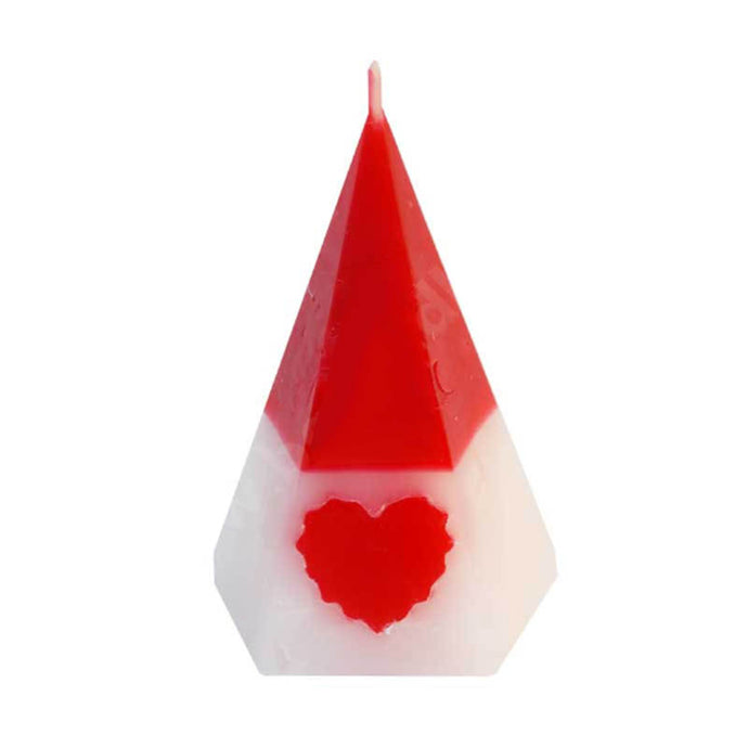 Valentine Heart Pyramid Pillar Candle